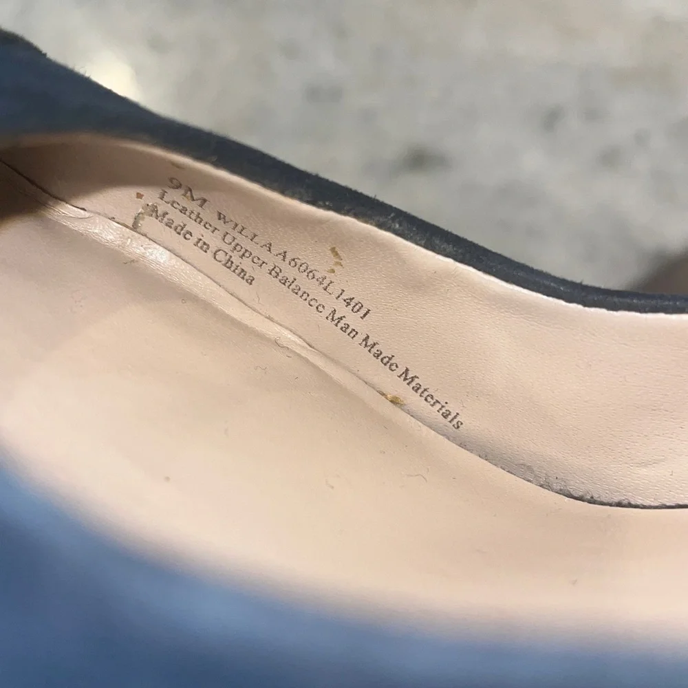 Franco Sarto Women's Navy and Black Round Toe Suede Heels - Picture 5 of 7